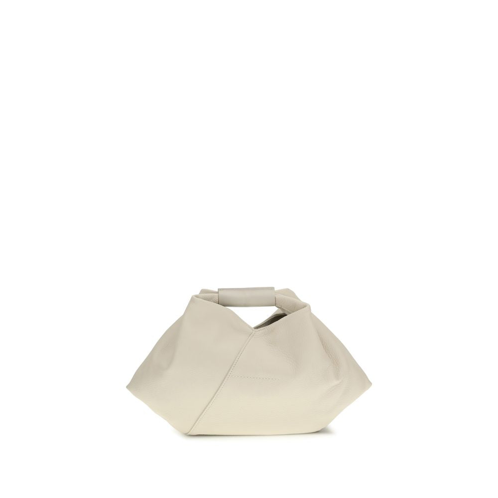 MM6 White Calf Leather Bos Taurus Handbag