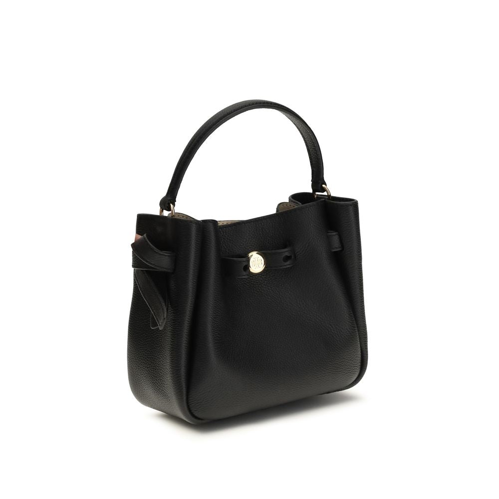 Tory Burch Romy Mini Bucket – Black Leather Bag – product photograph 2 | Privé Polaï