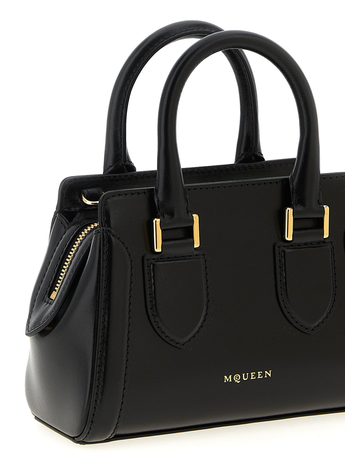 Alexander McQueen Birdee Mini – Black Leather Bag – product photo 3 | Privé Polaï