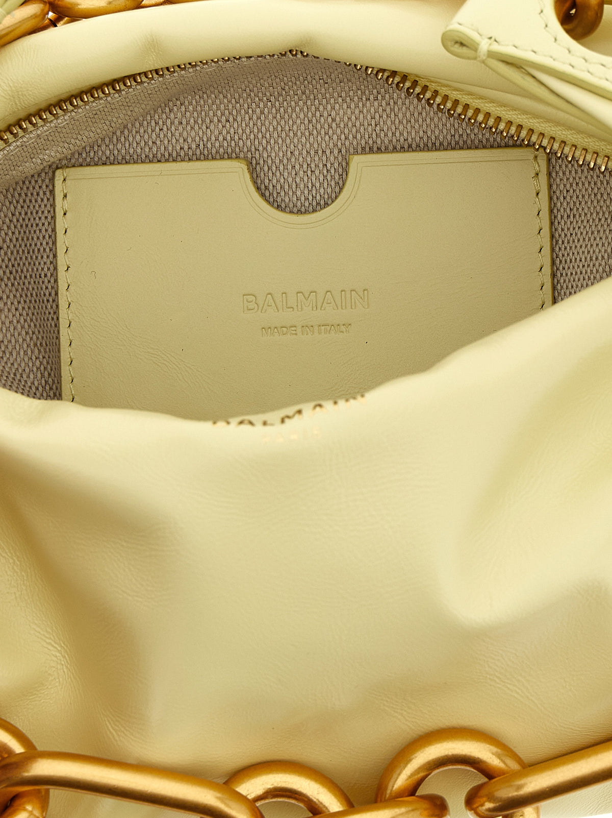 Balmain Sync Mini žuta kožna torbica