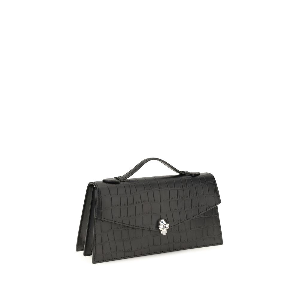 Alexander McQueen Skull – Black Croc-Embossed Leather Chain Bag – product photo 2 | Privé Polaï