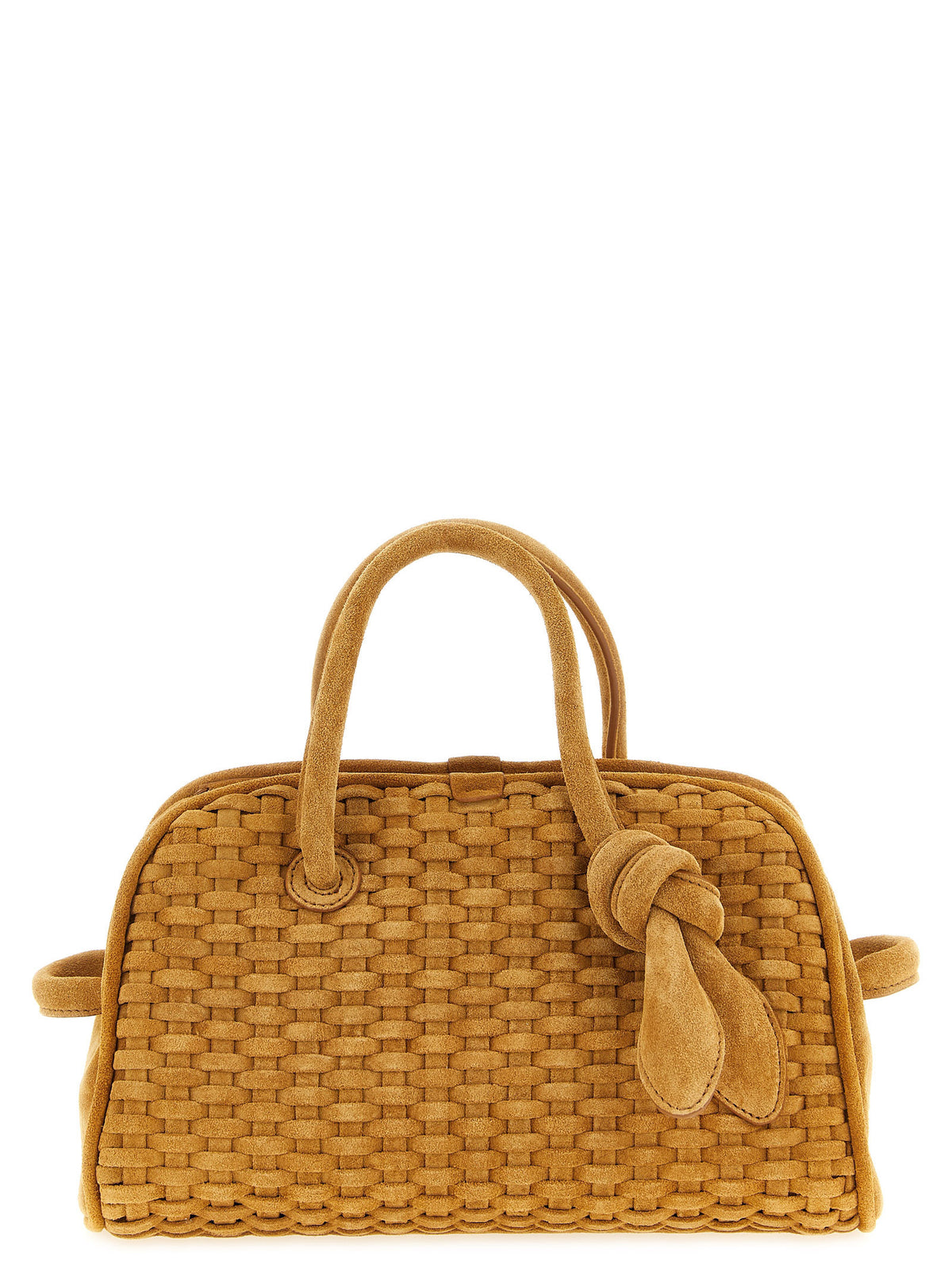 Jacquemus Le Petit Turismo – Beige Woven Suede Bag – product photograph 1 | Privé Polaï