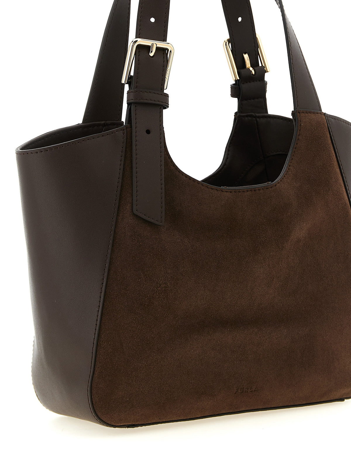 Furla Dora S – Dark Brown Leather Tote Bag – product image 3 | Privé Polaï