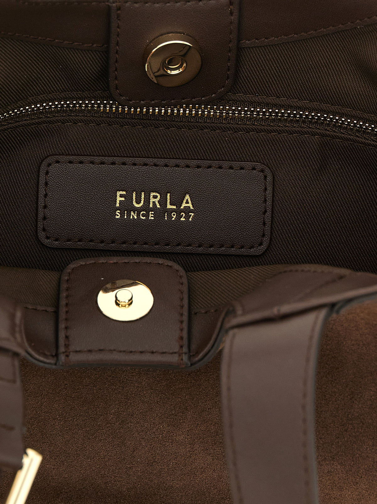 Furla Dora S – Dark Brown Leather Tote Bag – product image 4 | Privé Polaï