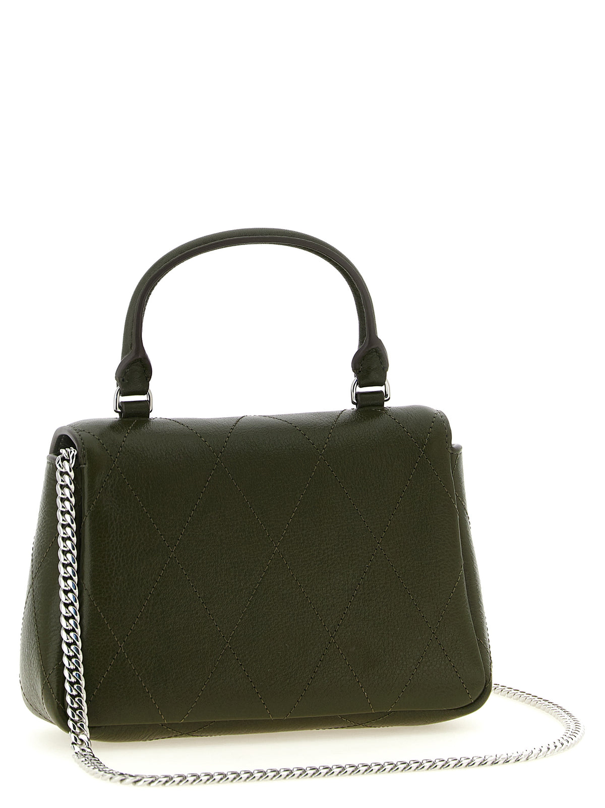 Tory Burch Charlie Mini – Green Quilted Leather Bag – product photograph 2 | Privé Polaï