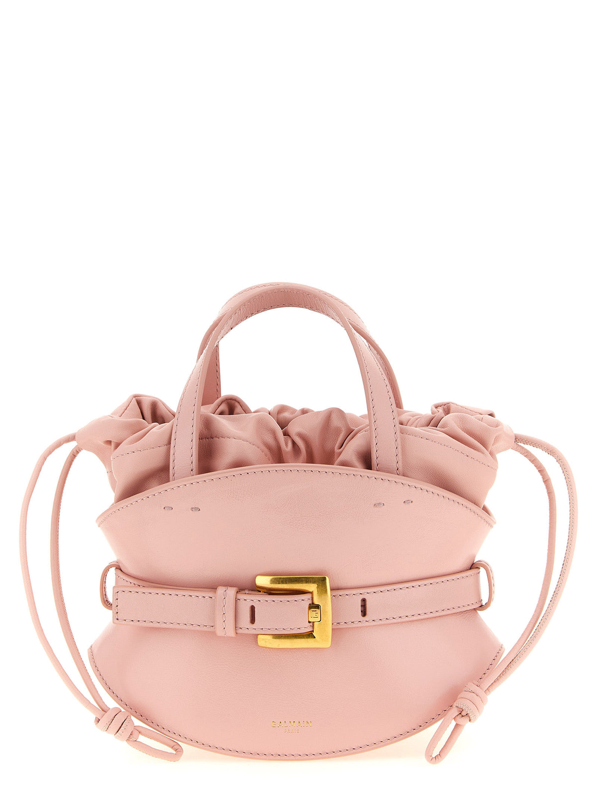 Balmain Shuffle Mini ružičasta kožna torbica