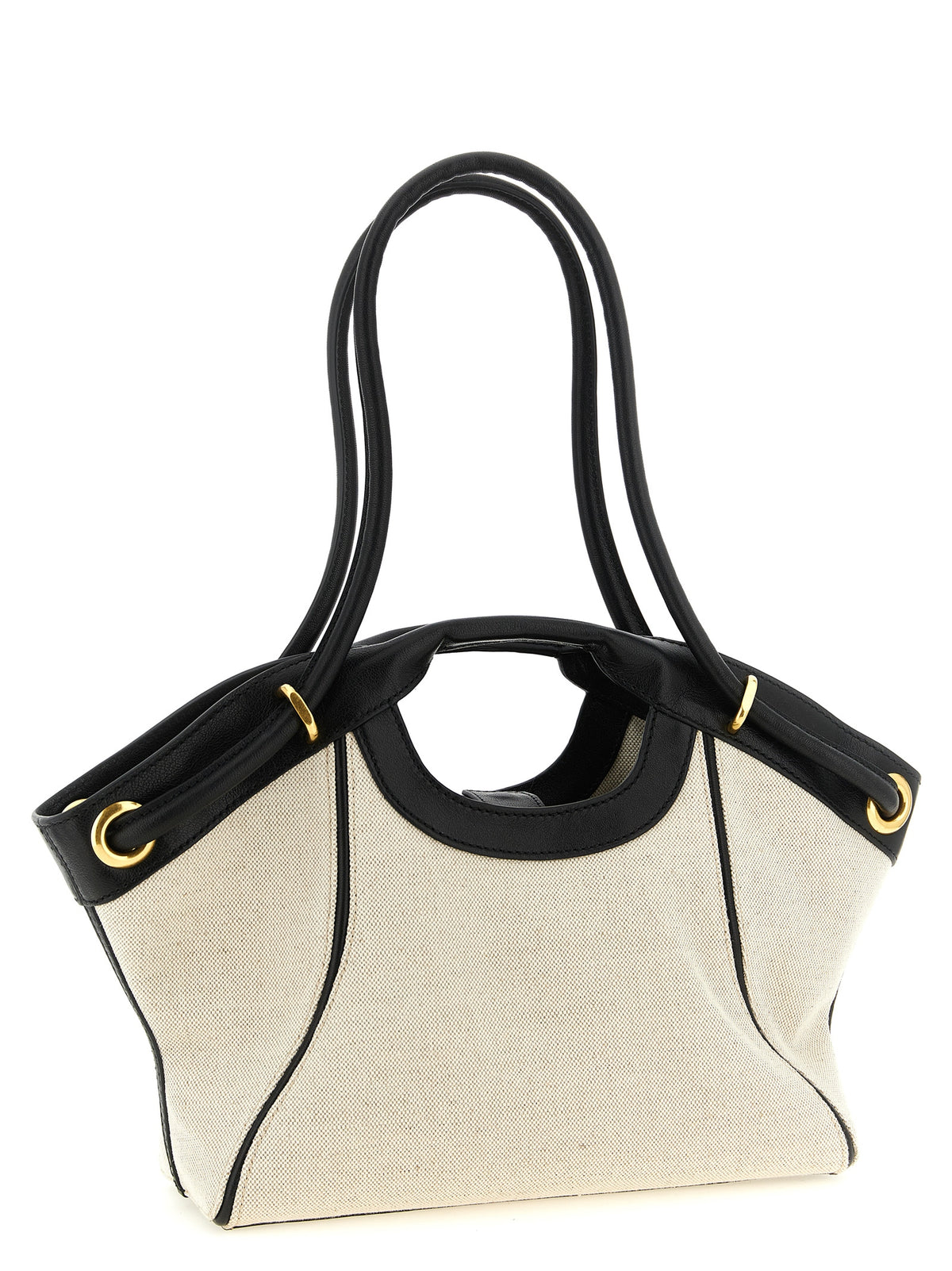 Balmain dvobojna pamučno-lanena tote torba