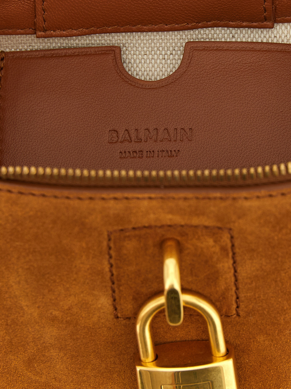 Balmain Pulse Vanity smeđa kožna torbica