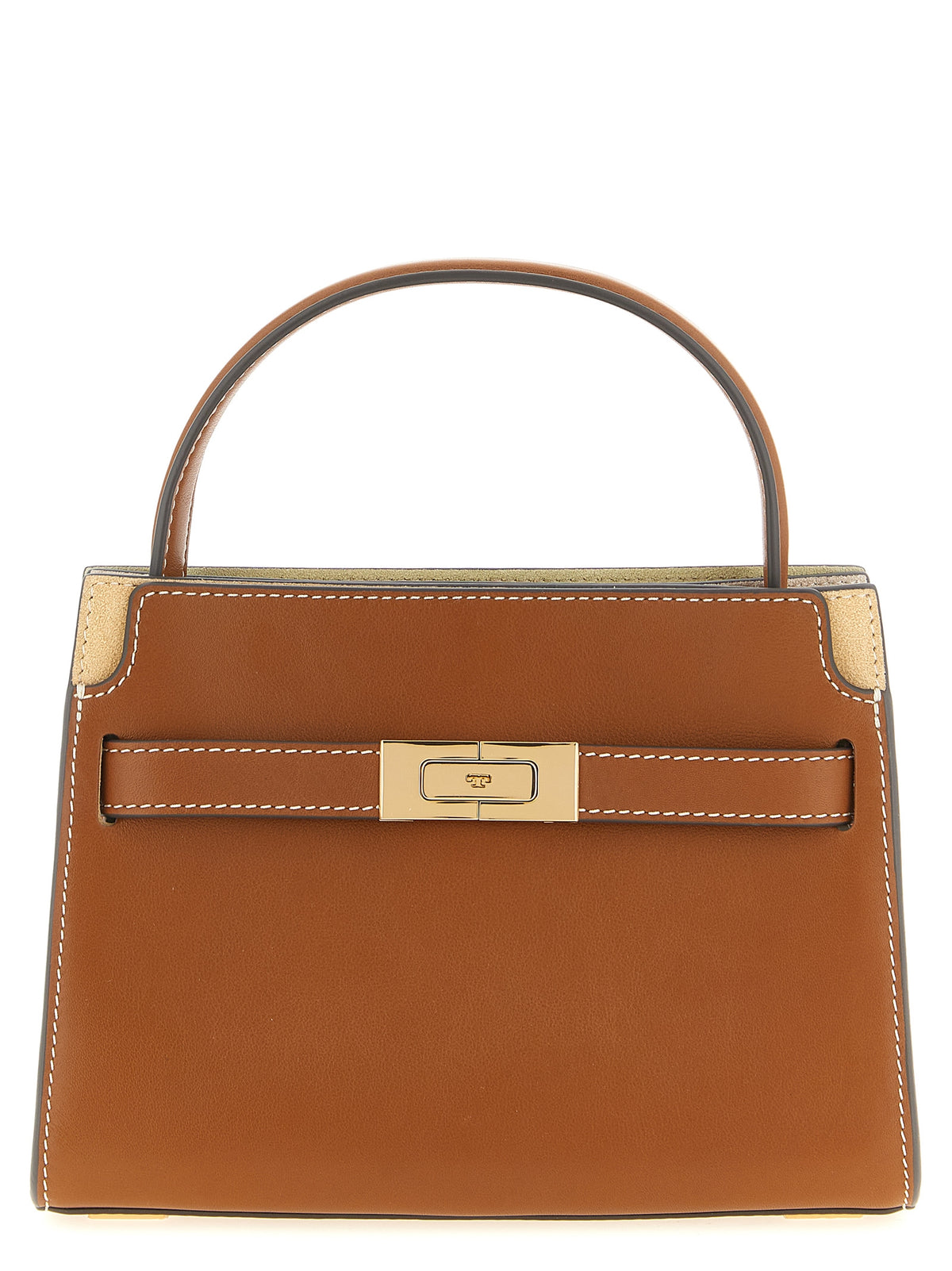 Tory Burch Lee Radziwill Petite Double – Brown Leather Bag – product photograph 1 | Privé Polaï