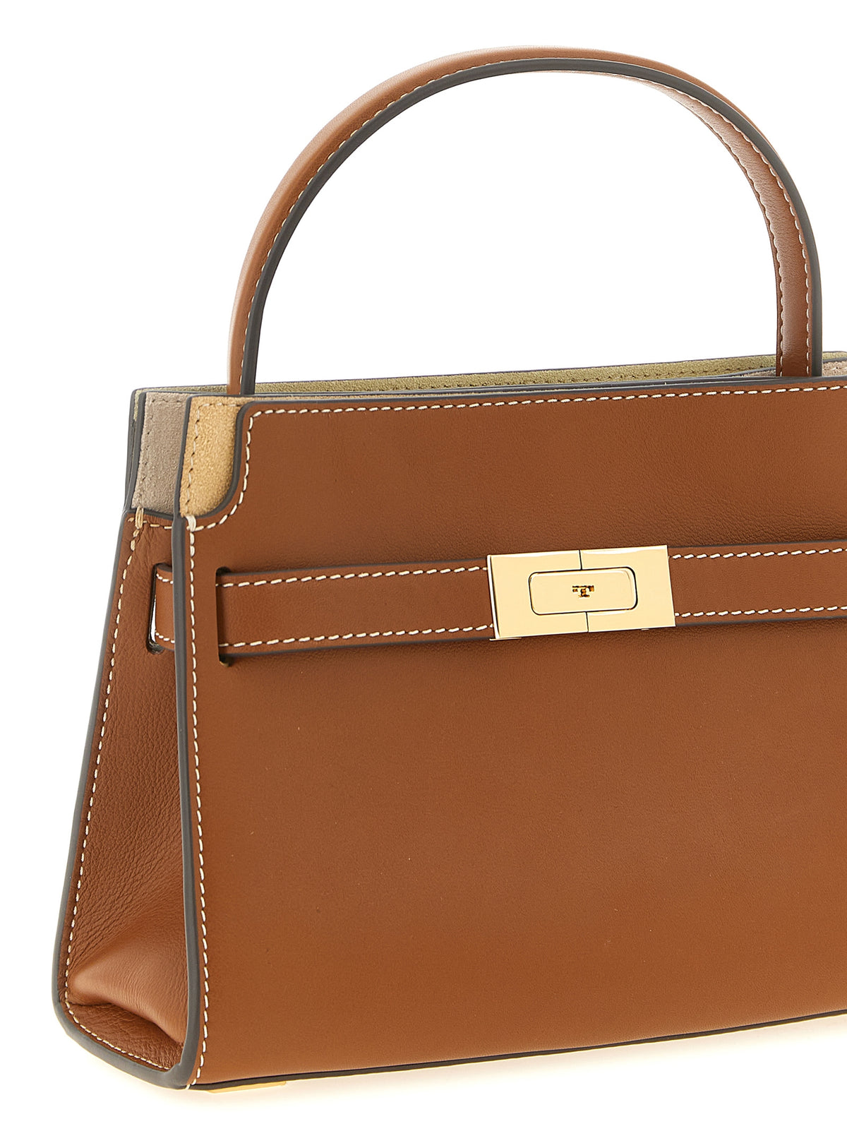 Tory Burch Lee Radziwill Petite Double – Brown Leather Bag – product photograph 3 | Privé Polaï