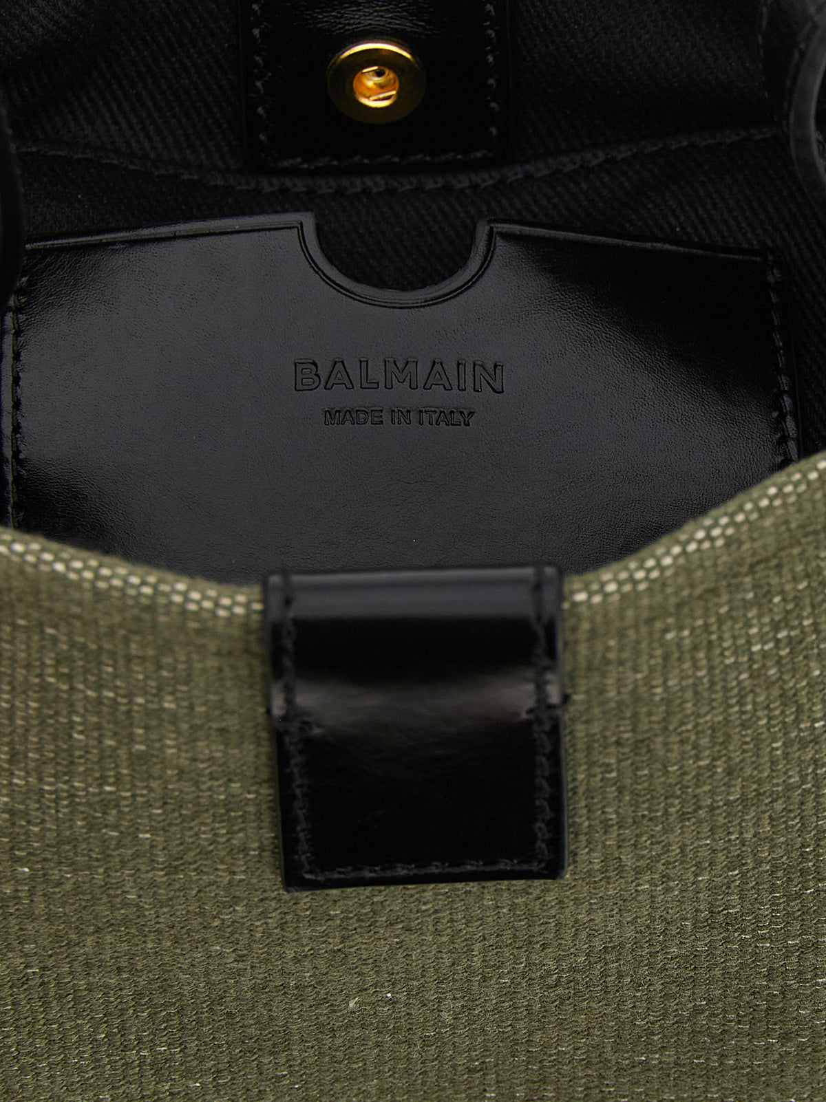 Balmain dvobojna zelena bucket torbica