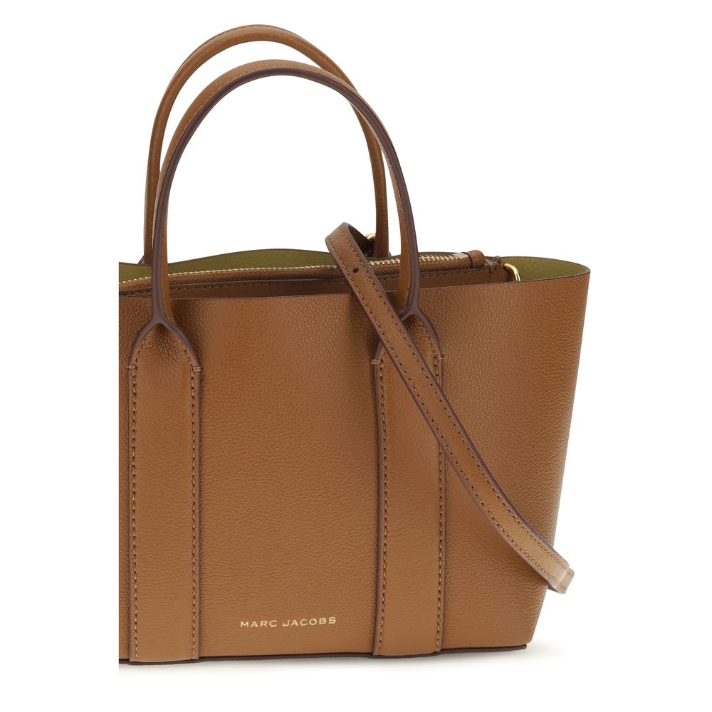 Marc Jacobs Pop J Marc Small Work Tote – smeđa kožna torba Argan Oil, fotografija 4