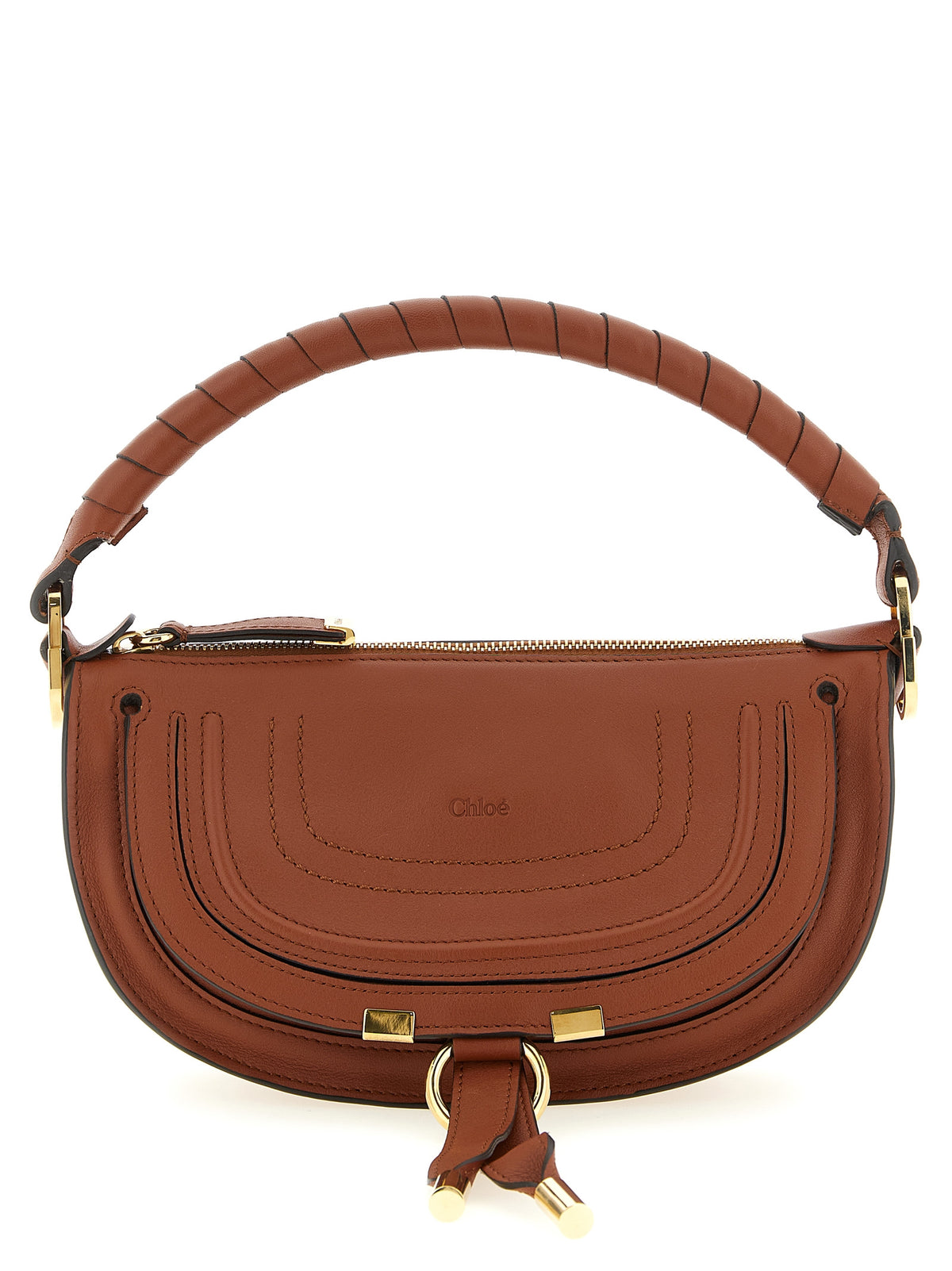 Chloé Marcie Mini – Brown Leather Shoulder Bag – product photo 1 | Privé Polaï