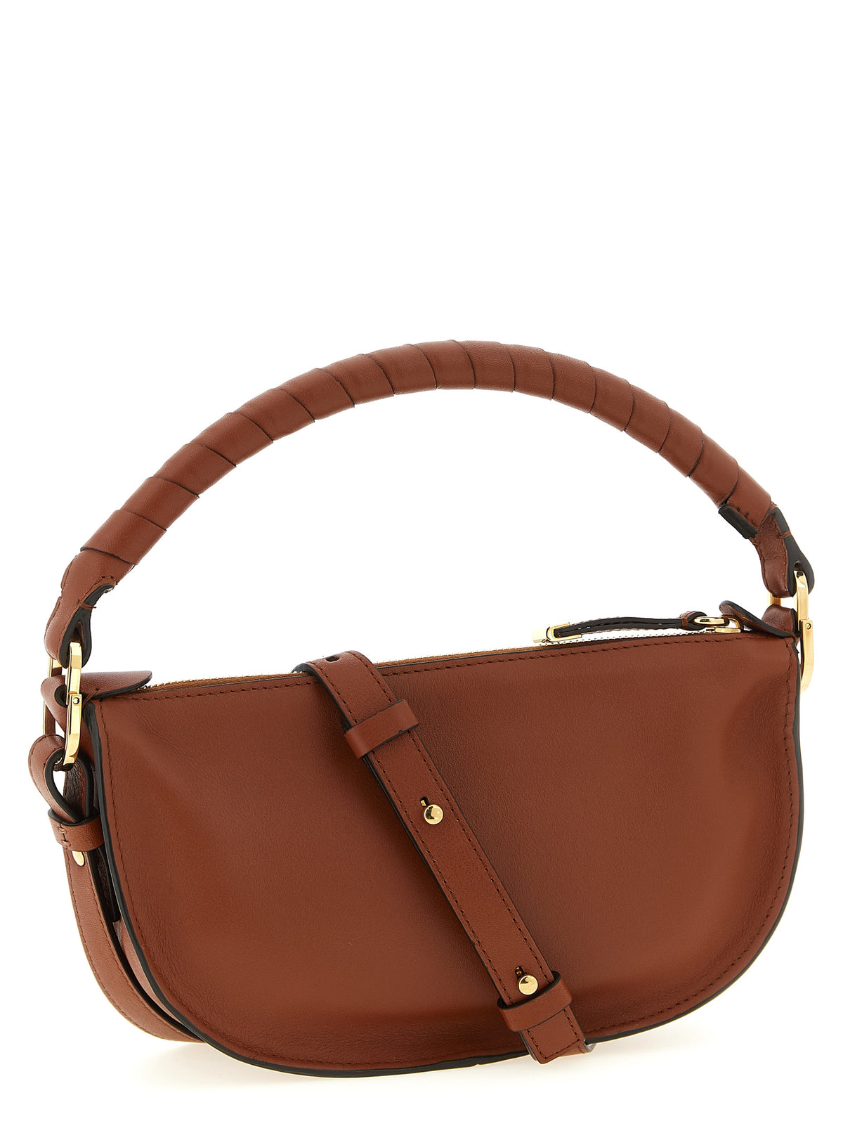 Chloé Marcie Mini – Brown Leather Shoulder Bag – product photo 2 | Privé Polaï