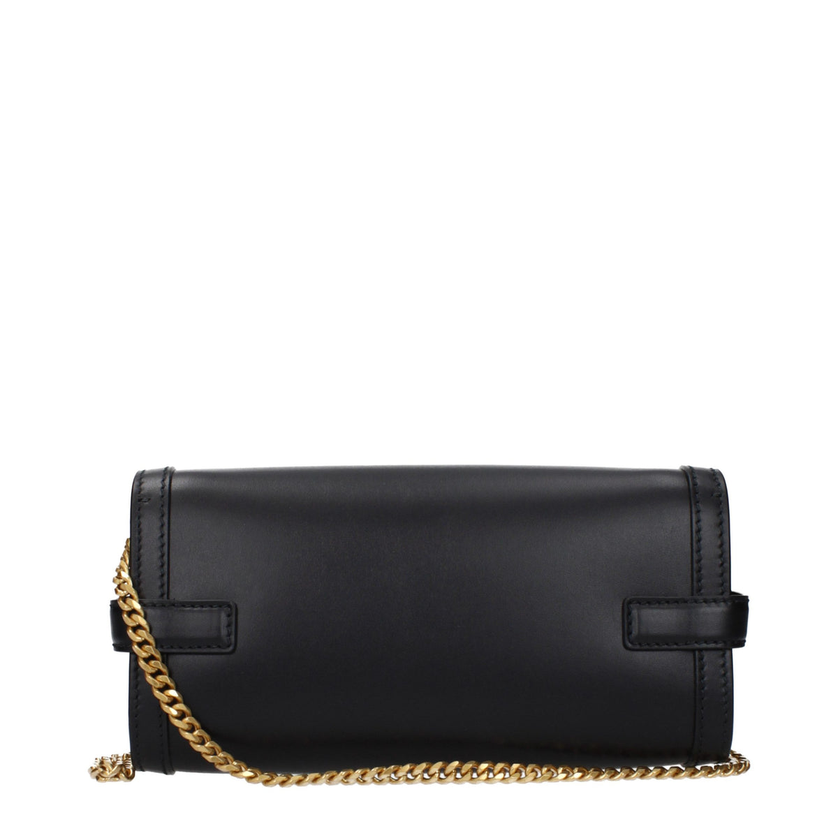 Balmain crna kožna clutch torbica s remenom