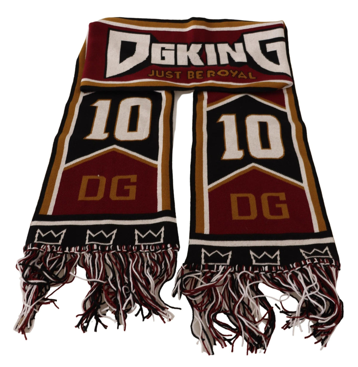 Dolce & Gabbana Multicolor Wool Knit DG King Shawl Wrap Scarf