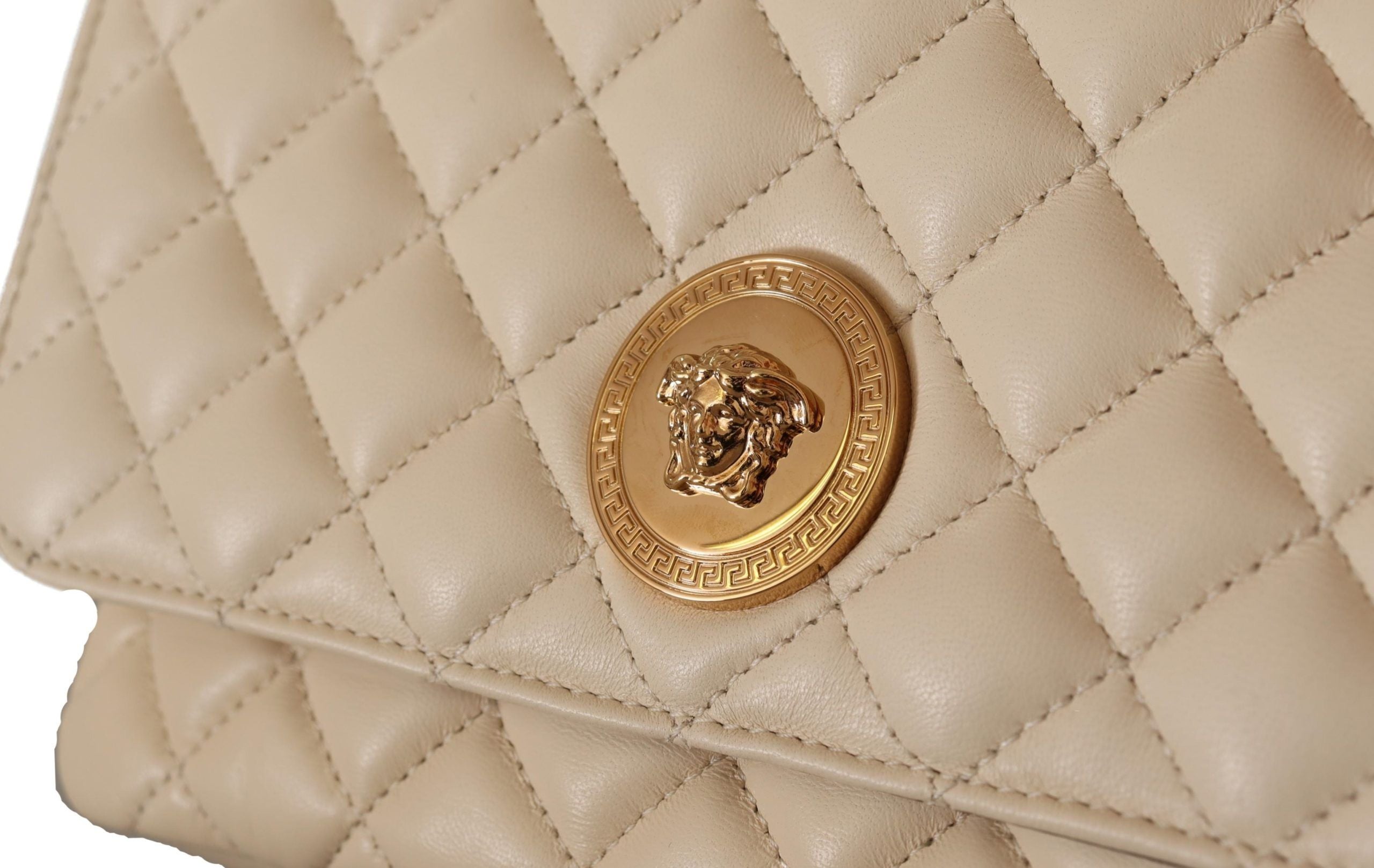 Versace Elegant White Nappa Leather Shoulder Bag – luxury by Versace | PrivePolai