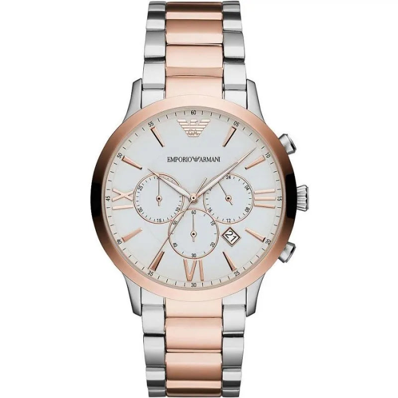 Emporio Armani Elegant Two-Tone Timepiece for Men – luxury by Emporio Armani | PrivePolai