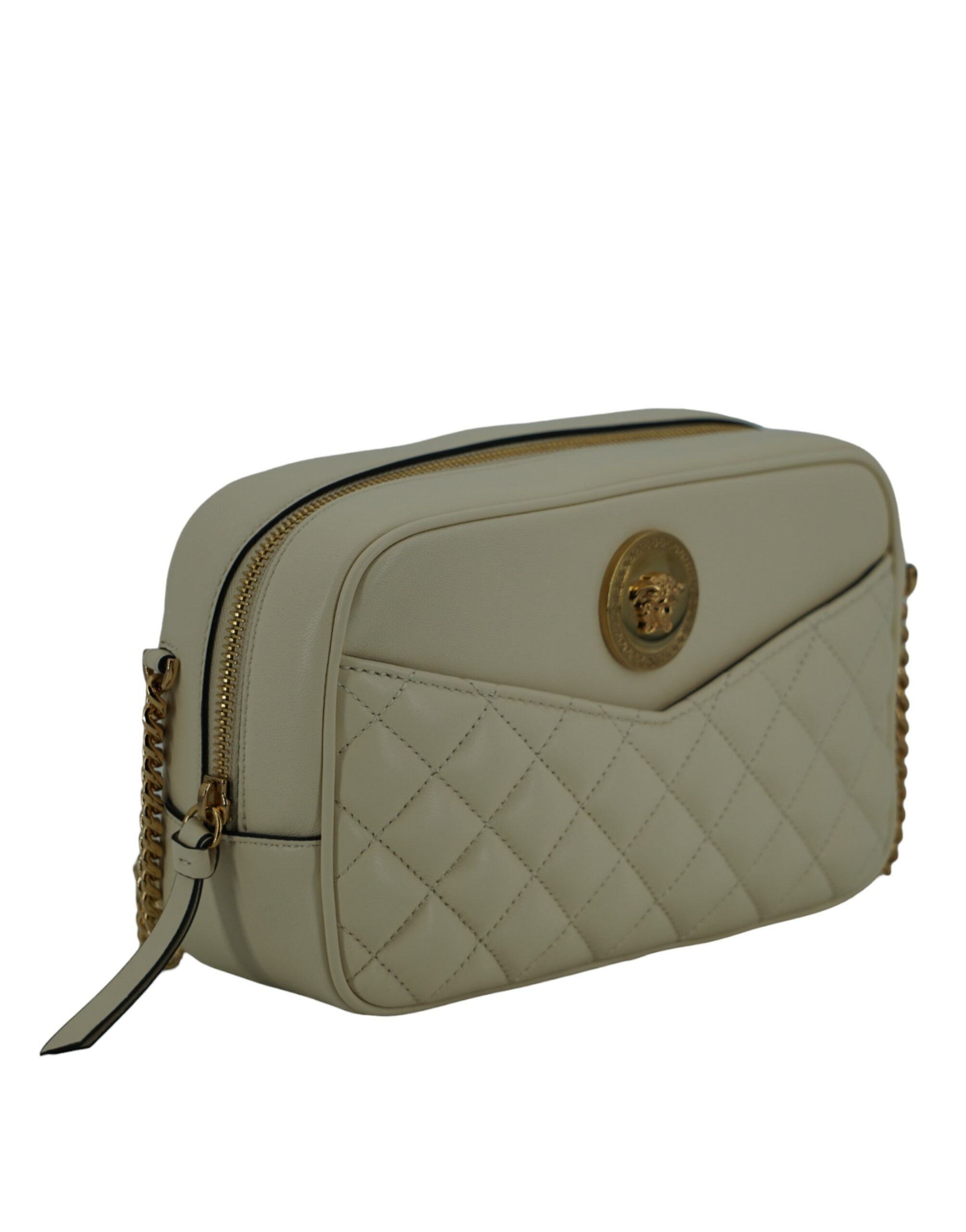Versace Elegant White Leather Camera Shoulder Bag – luxury by Versace | PrivePolai