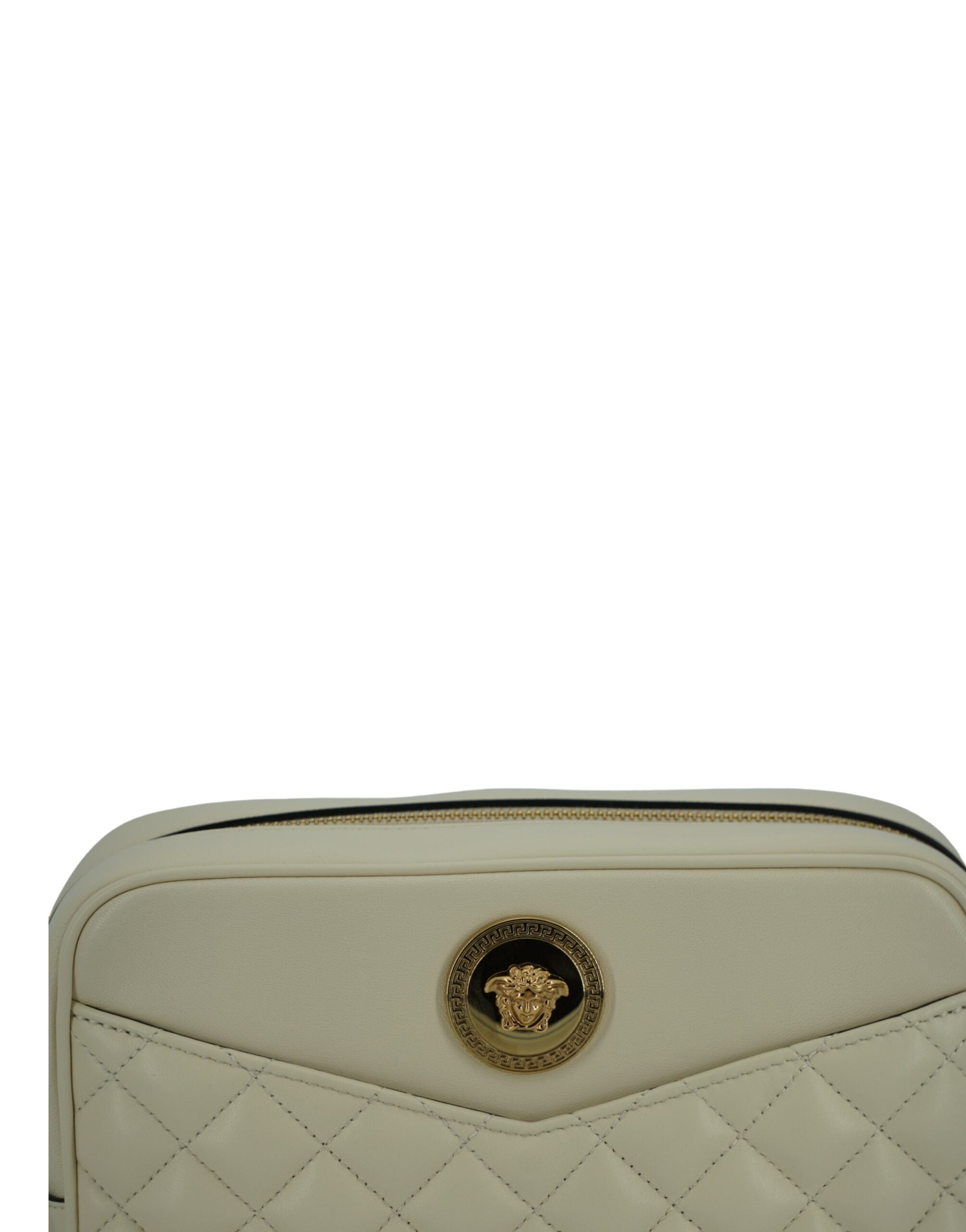 Versace Elegant White Leather Camera Shoulder Bag – luxury by Versace | PrivePolai
