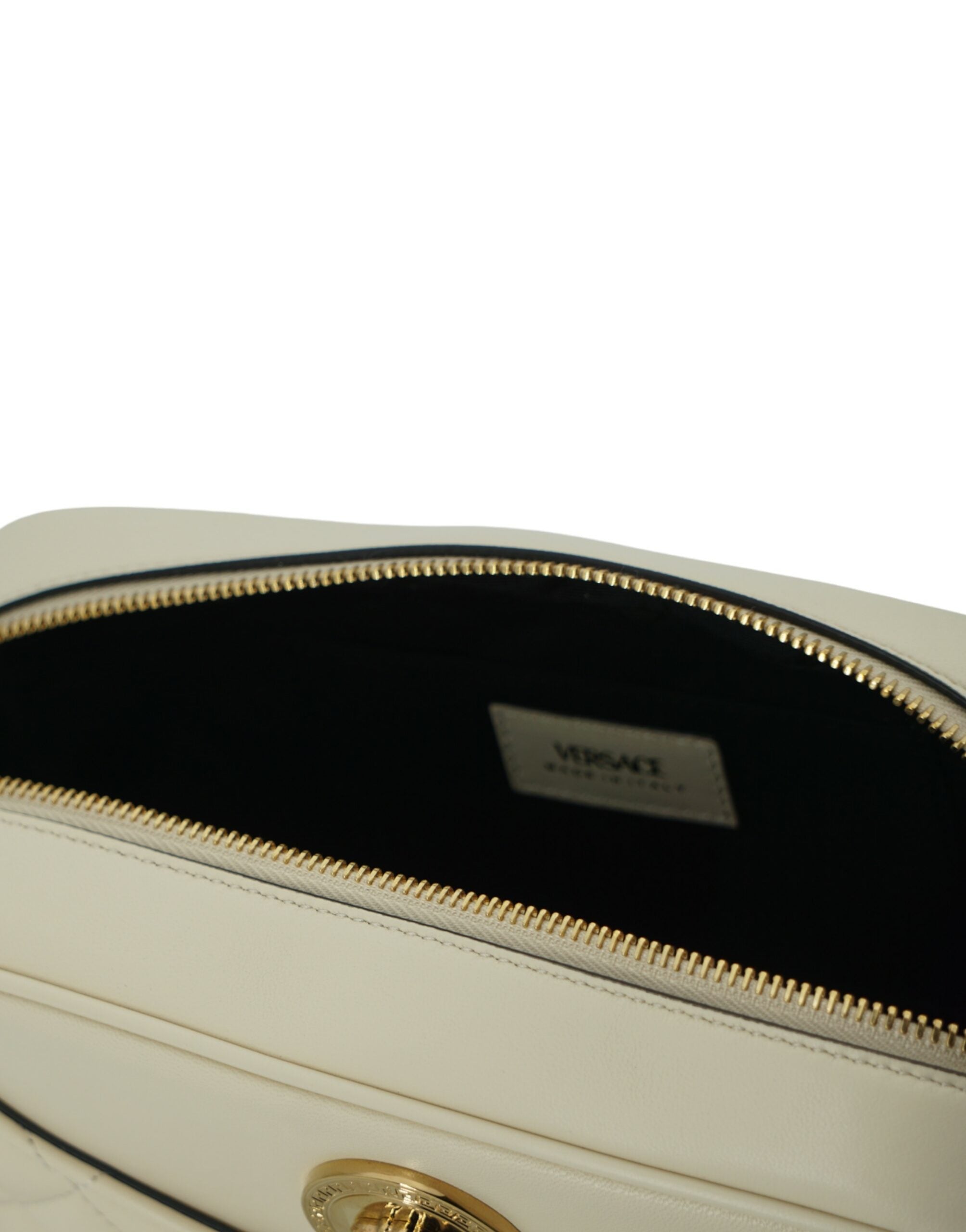 Versace Elegant White Leather Camera Shoulder Bag – luxury by Versace | PrivePolai