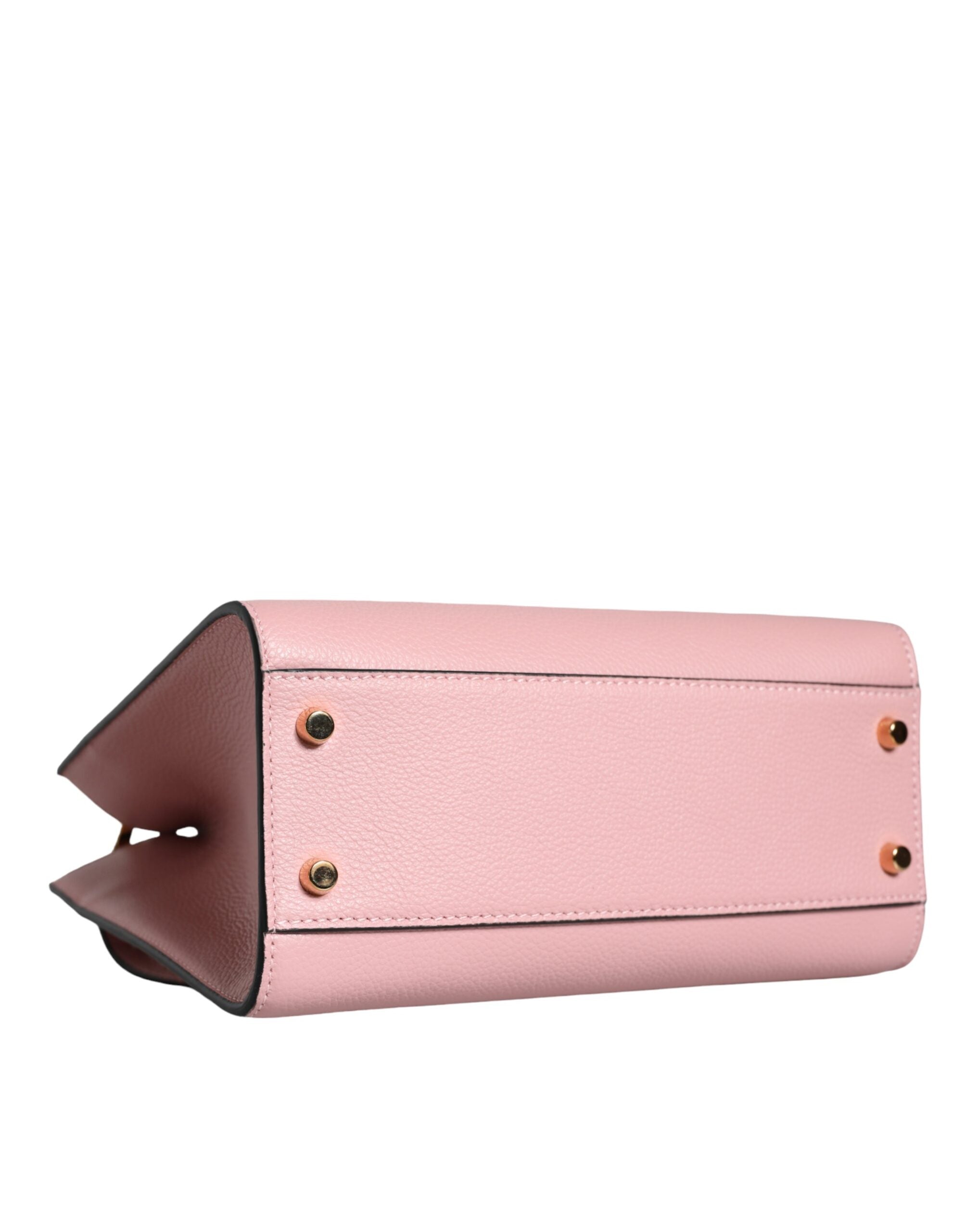 Versace Pink Small Top Handle Grainy Calf Leather Crossbody Bag – luxury by Versace | PrivePolai