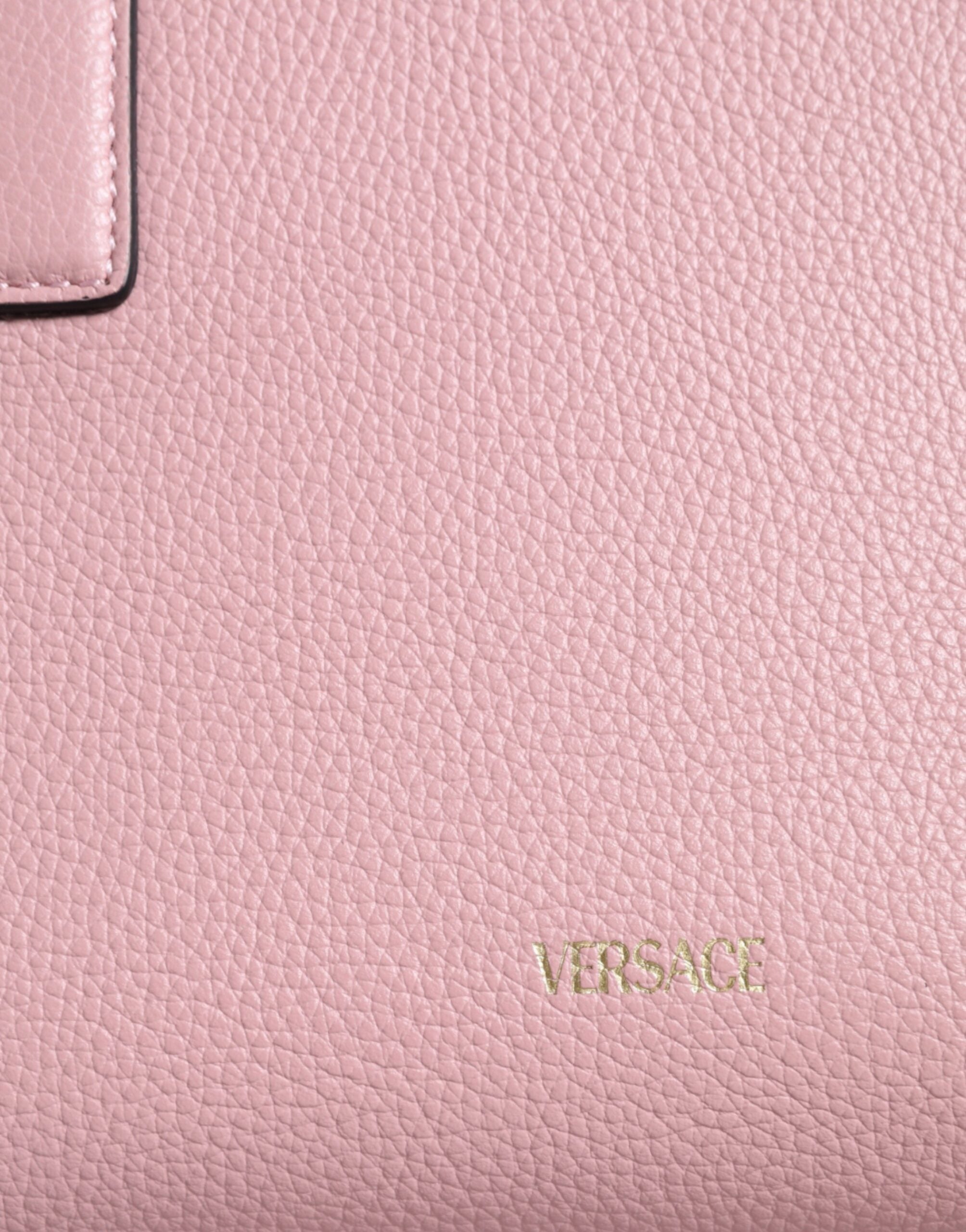 Versace Pink Small Top Handle Grainy Calf Leather Crossbody Bag – luxury by Versace | PrivePolai