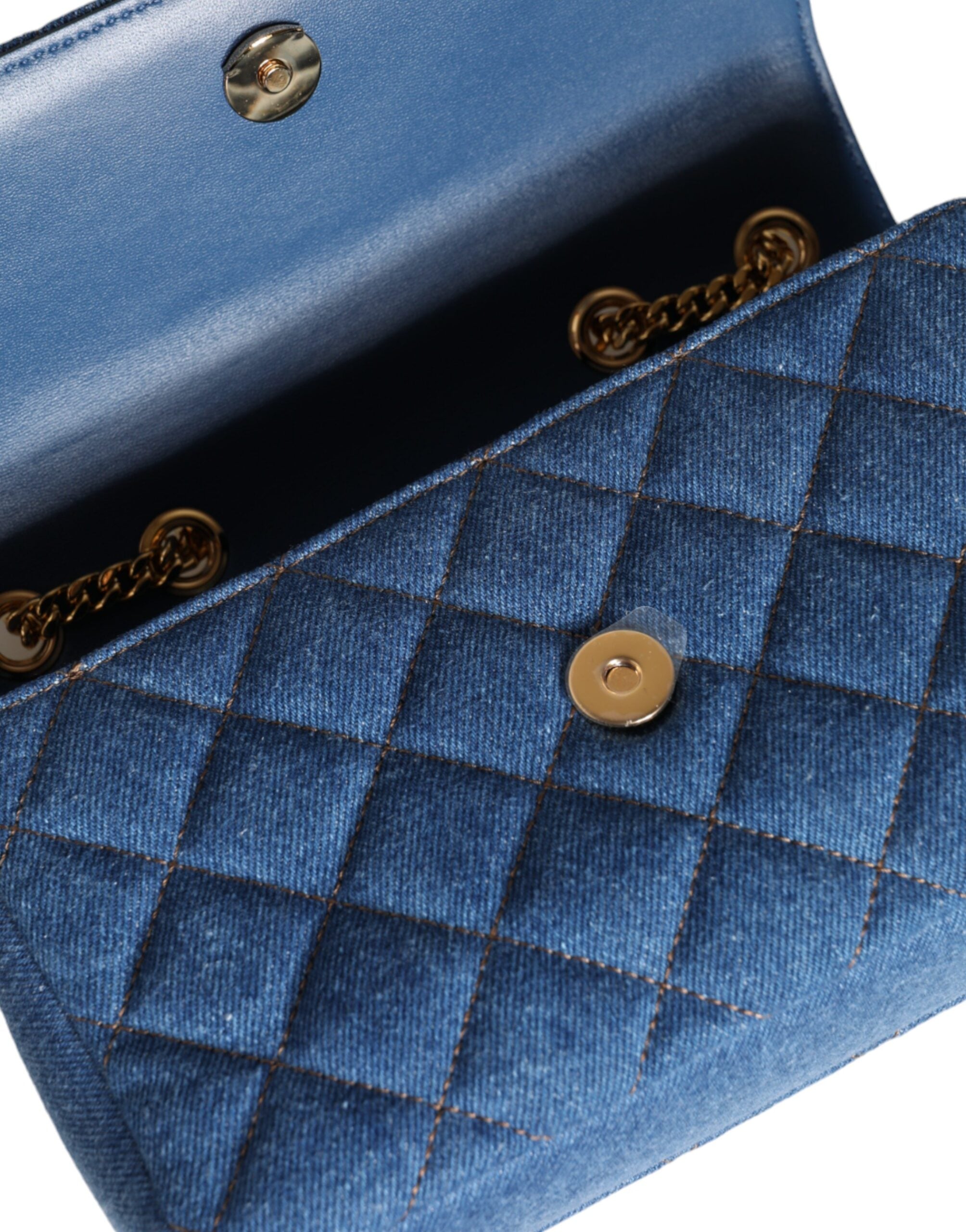 Versace Blue Quilted Denim Leather Crossbody Shoulder Bag – luxury by Versace | PrivePolai