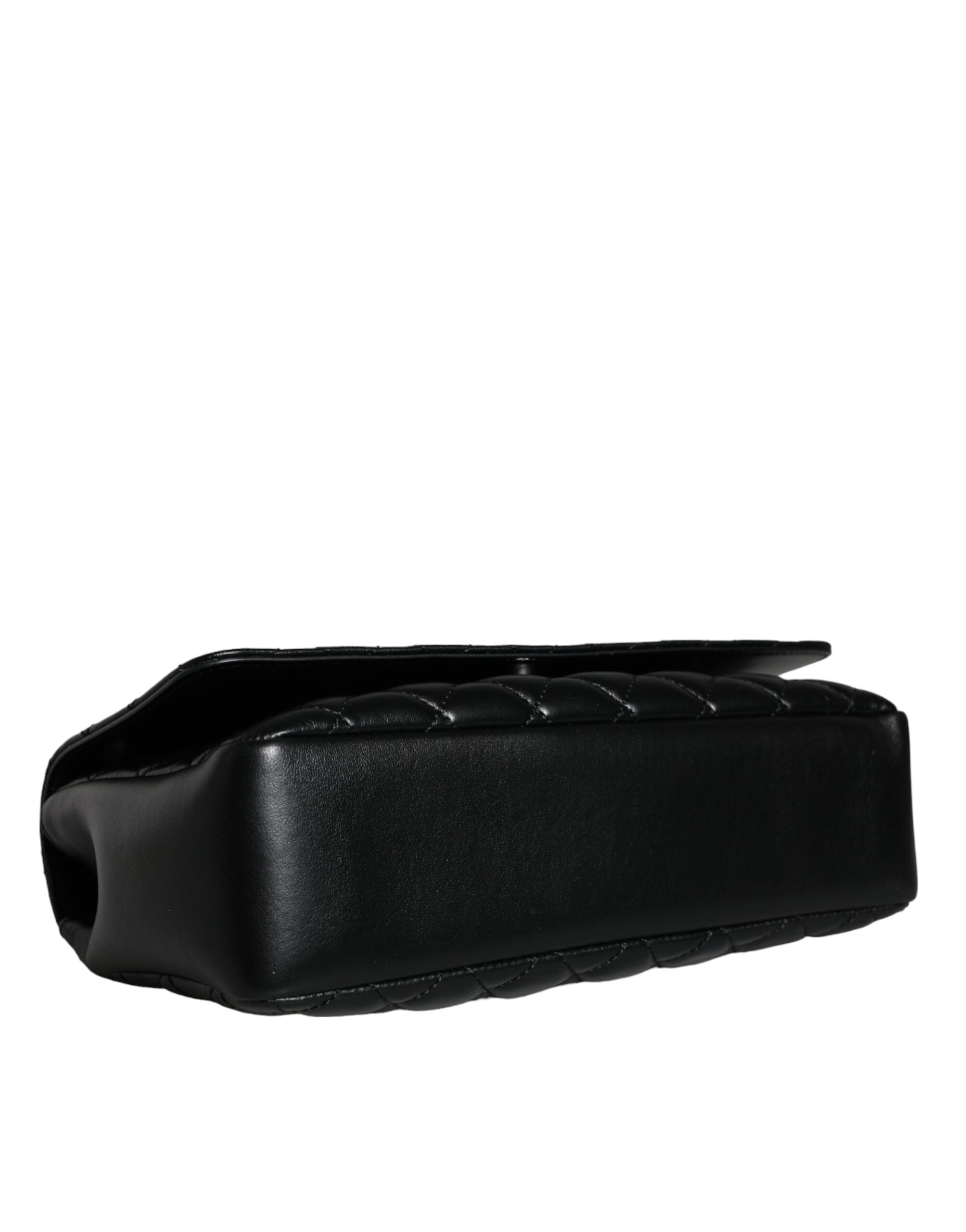 Versace Black Quilted Lambskin Leather Crossbody Shoulder Bag – luxury by Versace | PrivePolai