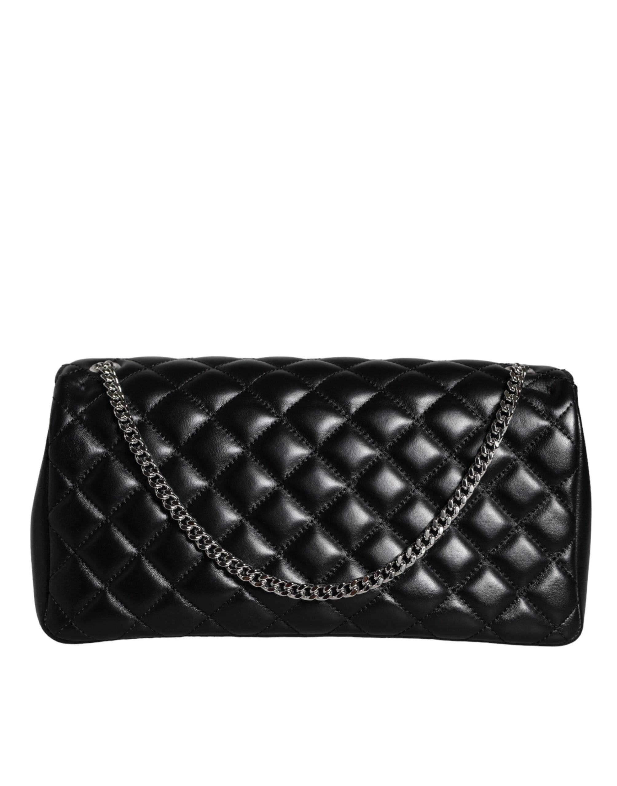 Versace Black Quilted Lambskin Leather Crossbody Shoulder Bag – luxury by Versace | PrivePolai