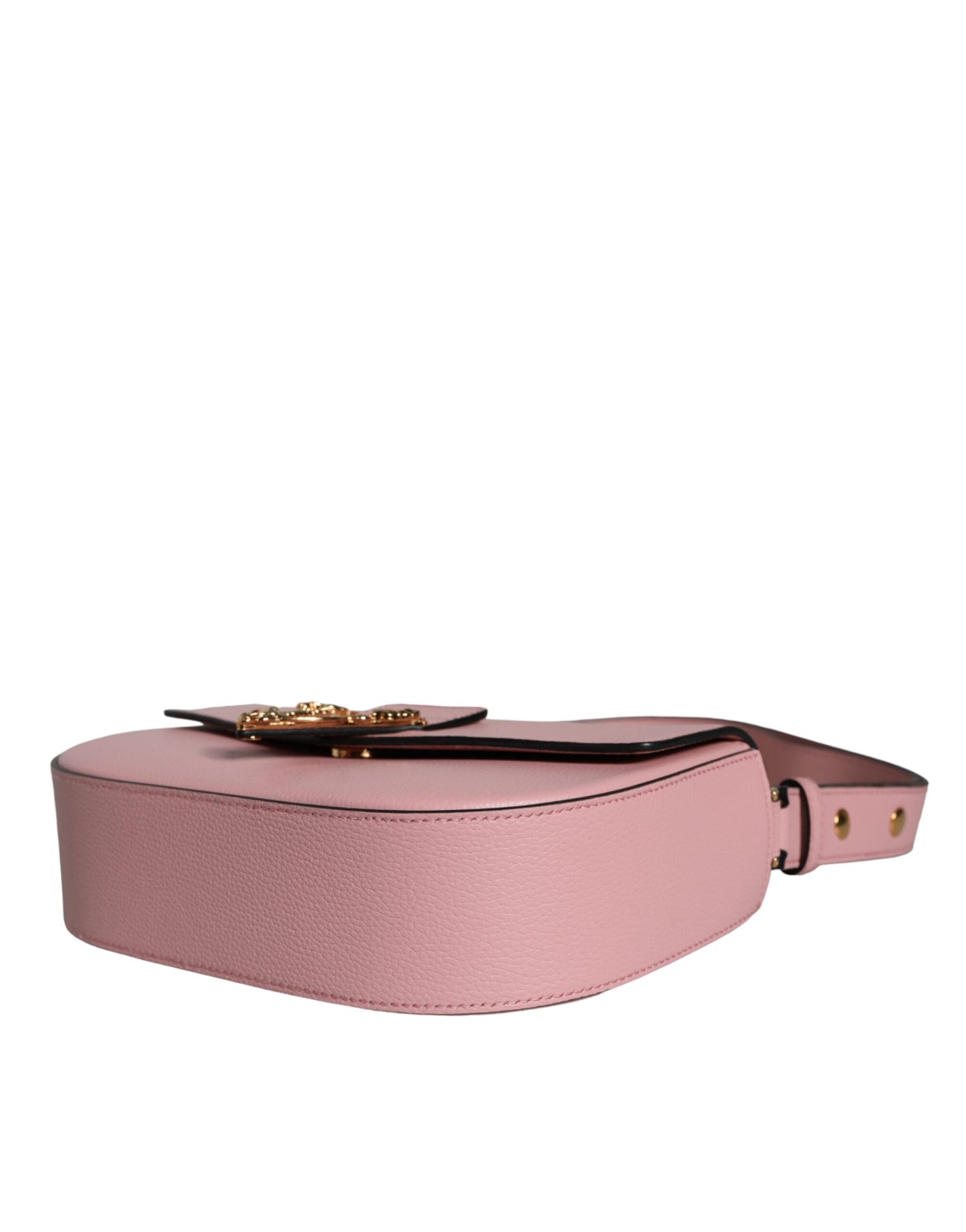 Versace Pink Grainy Calf Leather Logo Crossbody Shoulder Bag – luxury by Versace | PrivePolai