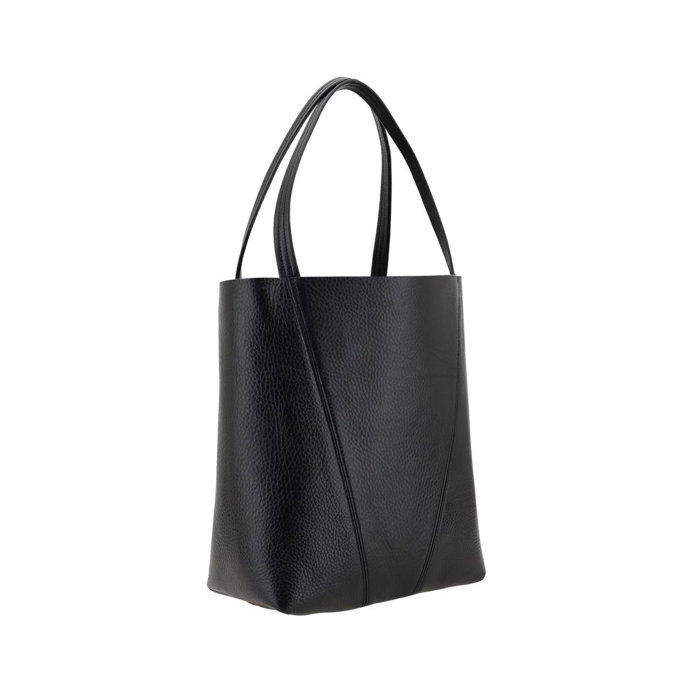 Chloé Spin – Black Grained Leather Tote Bag – product photo 3 | Privé Polaï