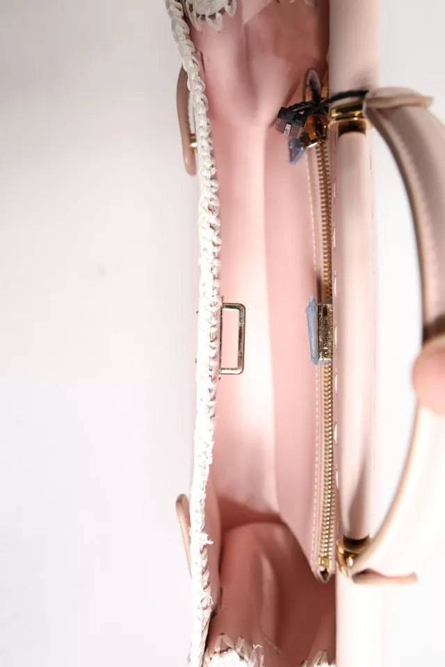 Dolce & Gabbana Light Pink Logo Plaque Soft Leather Strap Crossbody Bag – luxury by Dolce & Gabbana | PrivePolai