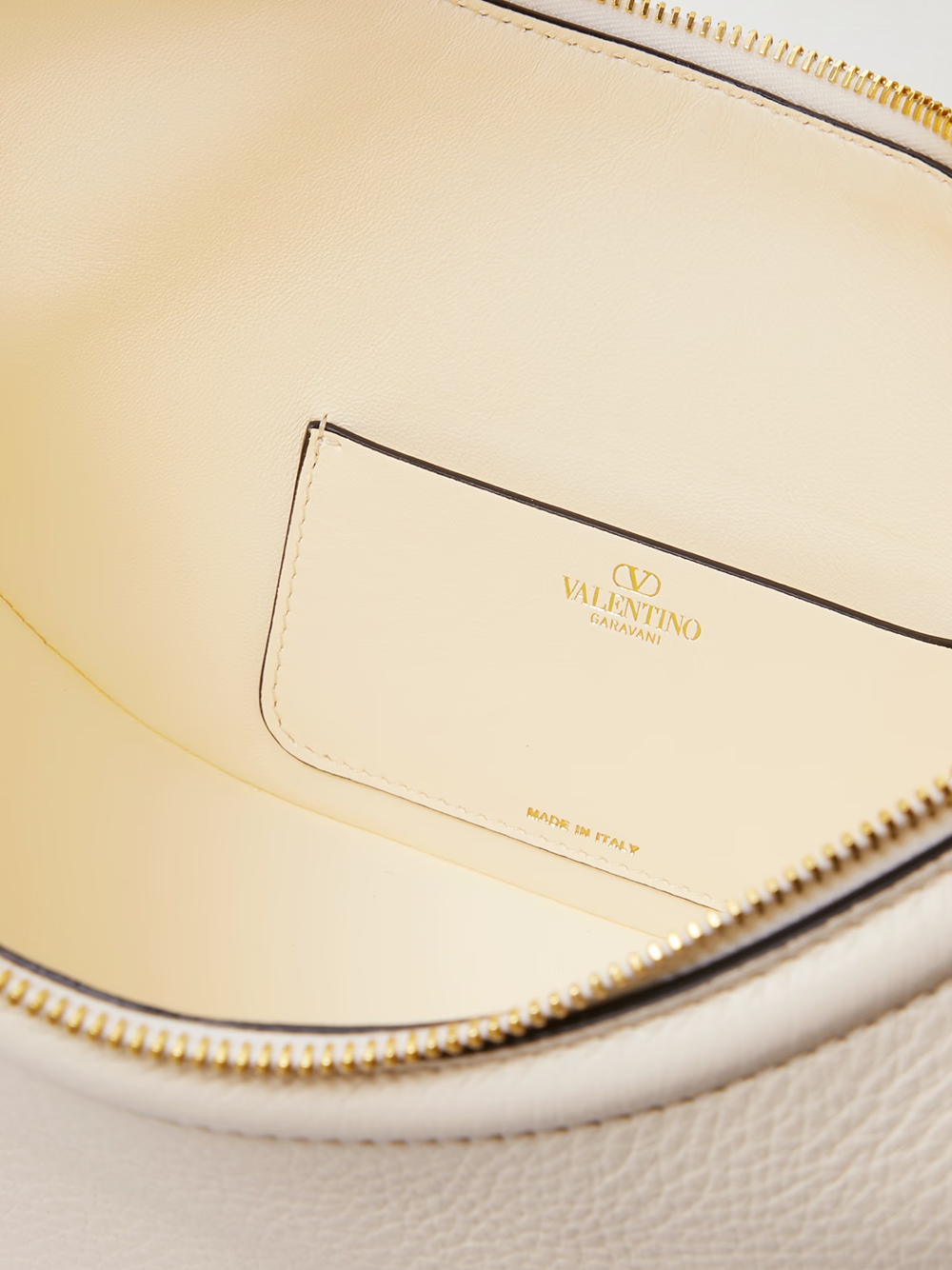Valentino Garavani Ivory Leather Small Hobo Vlogo Shoulder Bag – luxury by Valentino Garavani | PrivePolai
