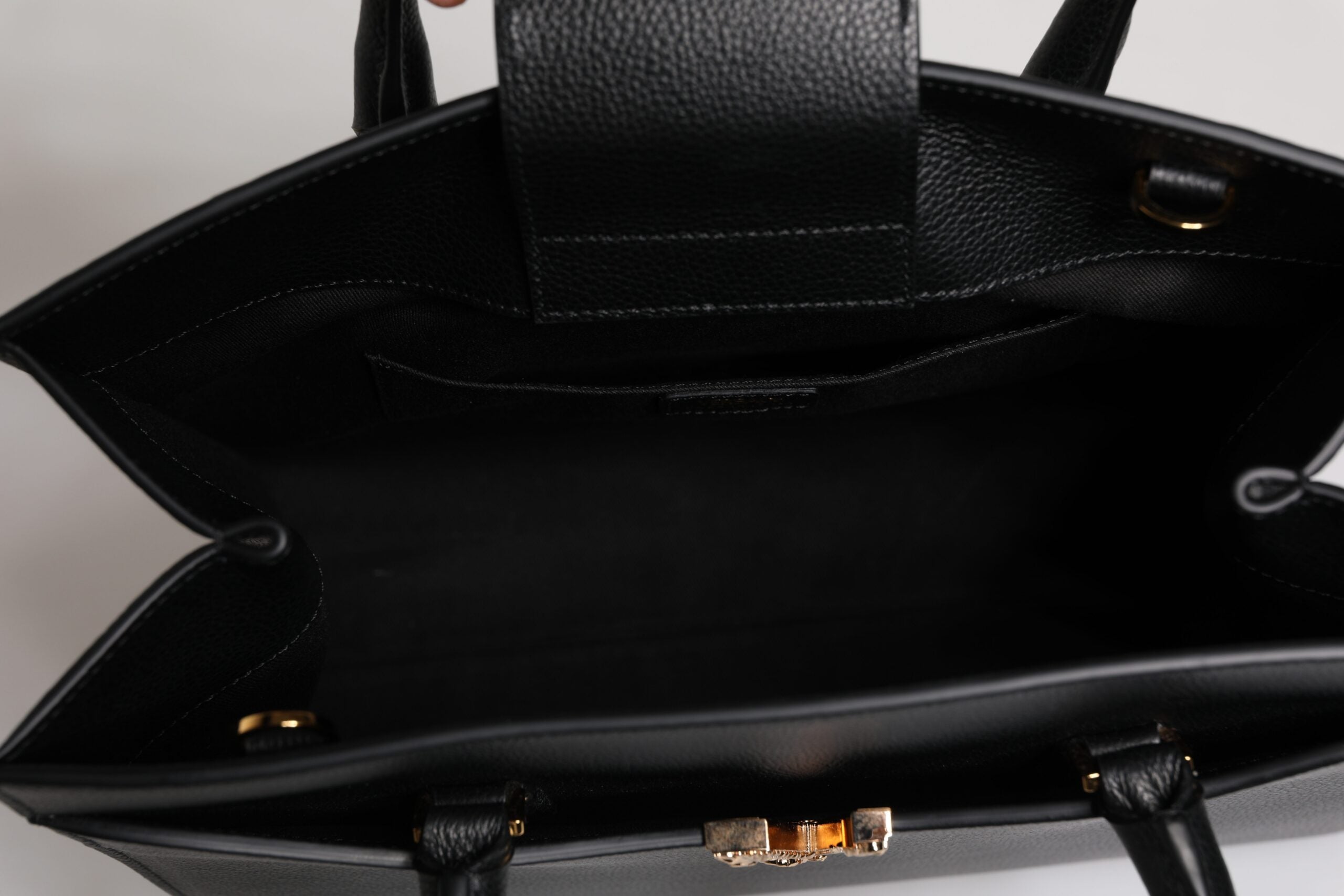 Versace Black Large Leather Top Handle Shoulder Crossbody Bag – luxury by Versace | PrivePolai