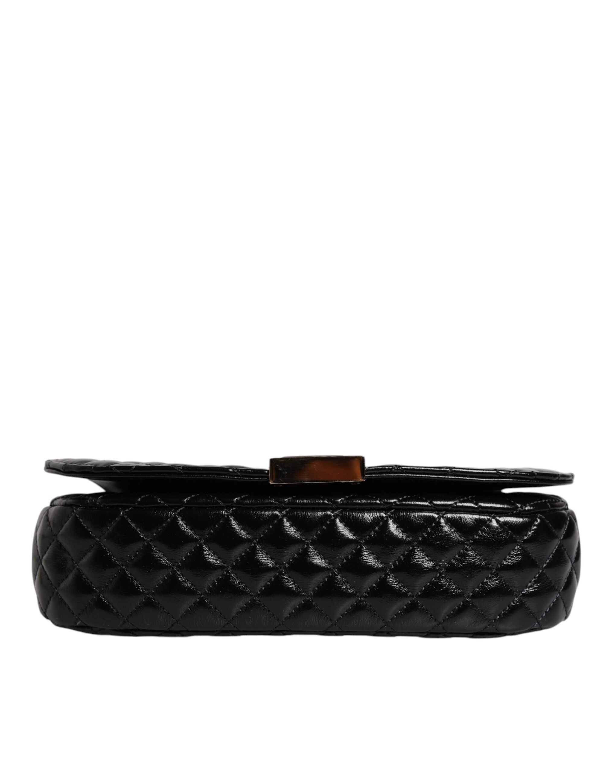Versace Black Calf Leather Quilted Shoulder Strap Bag – luxury by Versace | PrivePolai