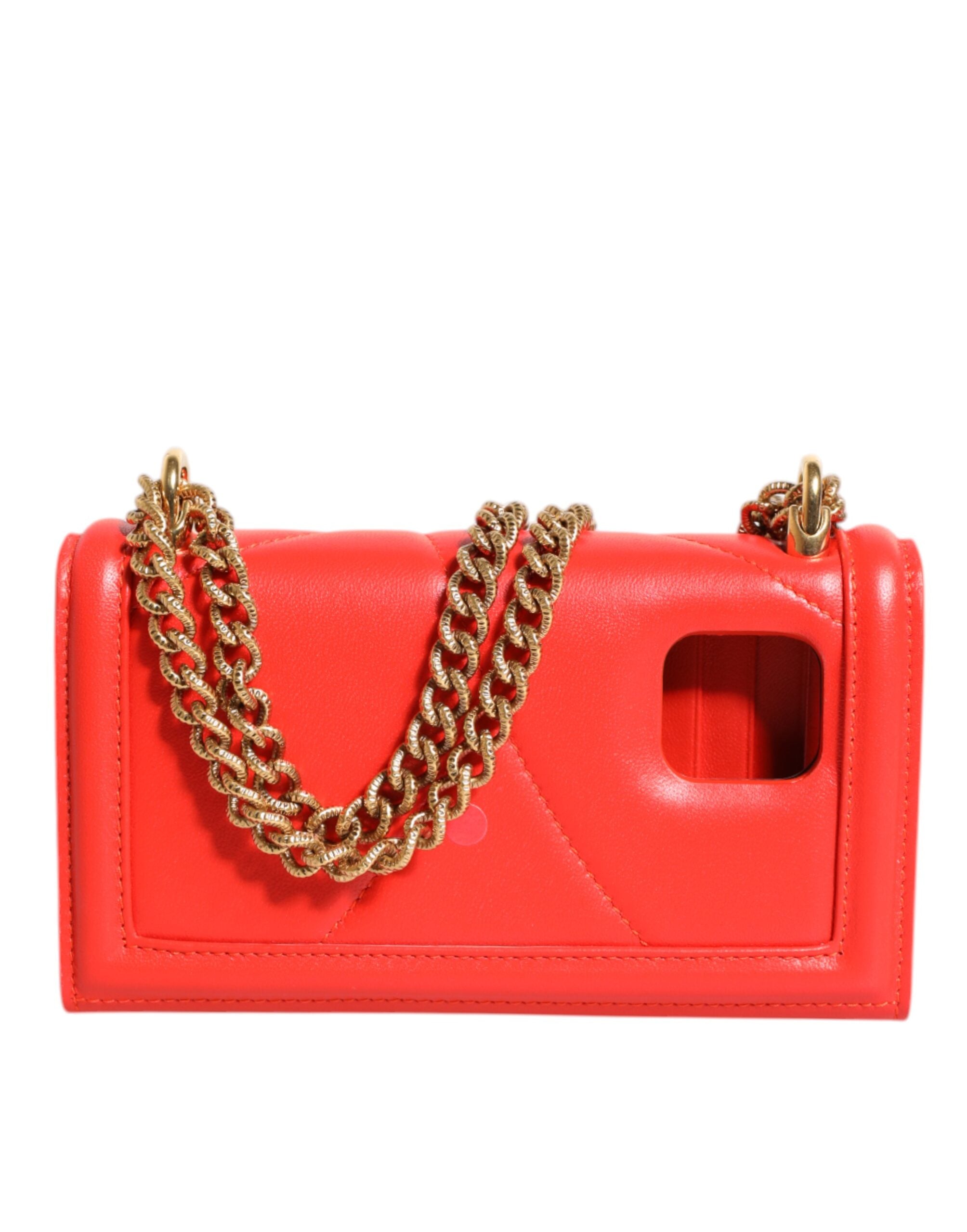 Dolce & Gabbana Red Leather Quilted Devotion Crossbody Phone Cover Bag – luxury by Dolce & Gabbana | PrivePolai
