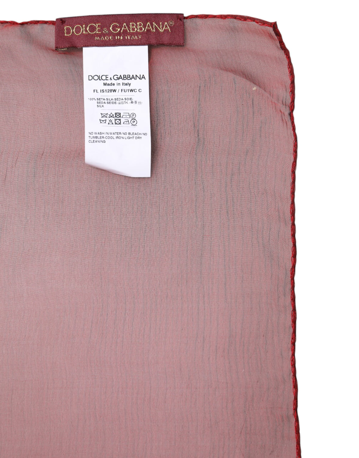 Dolce & Gabbana Red Silk Rectangle Women Wrap Shawl Scarf