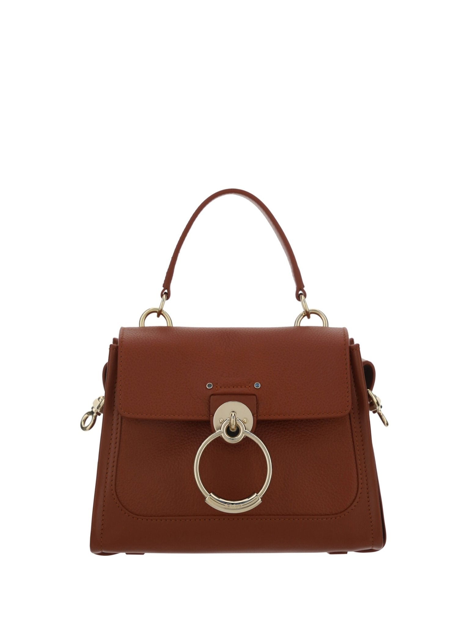 Chloé Chloé Brown Calf Leather Tess Handbag - Luxury | PrivéPolai