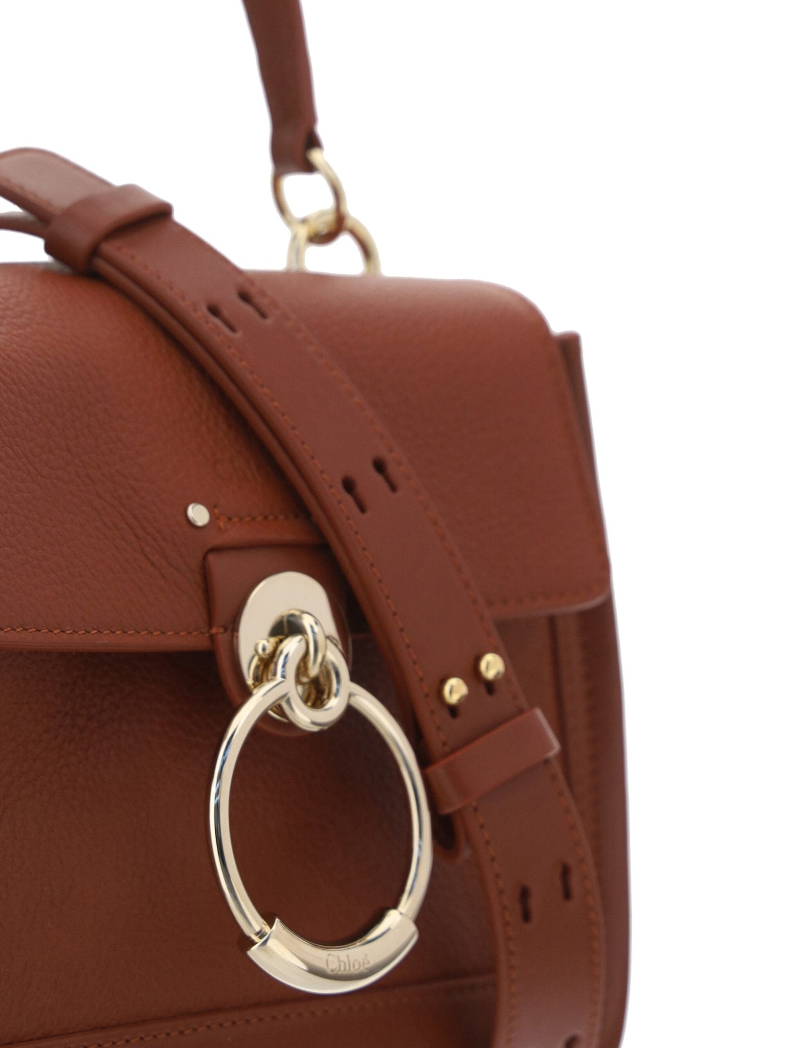 Chloé Chloé Brown Calf Leather Tess Handbag - Luxury | PrivéPolai