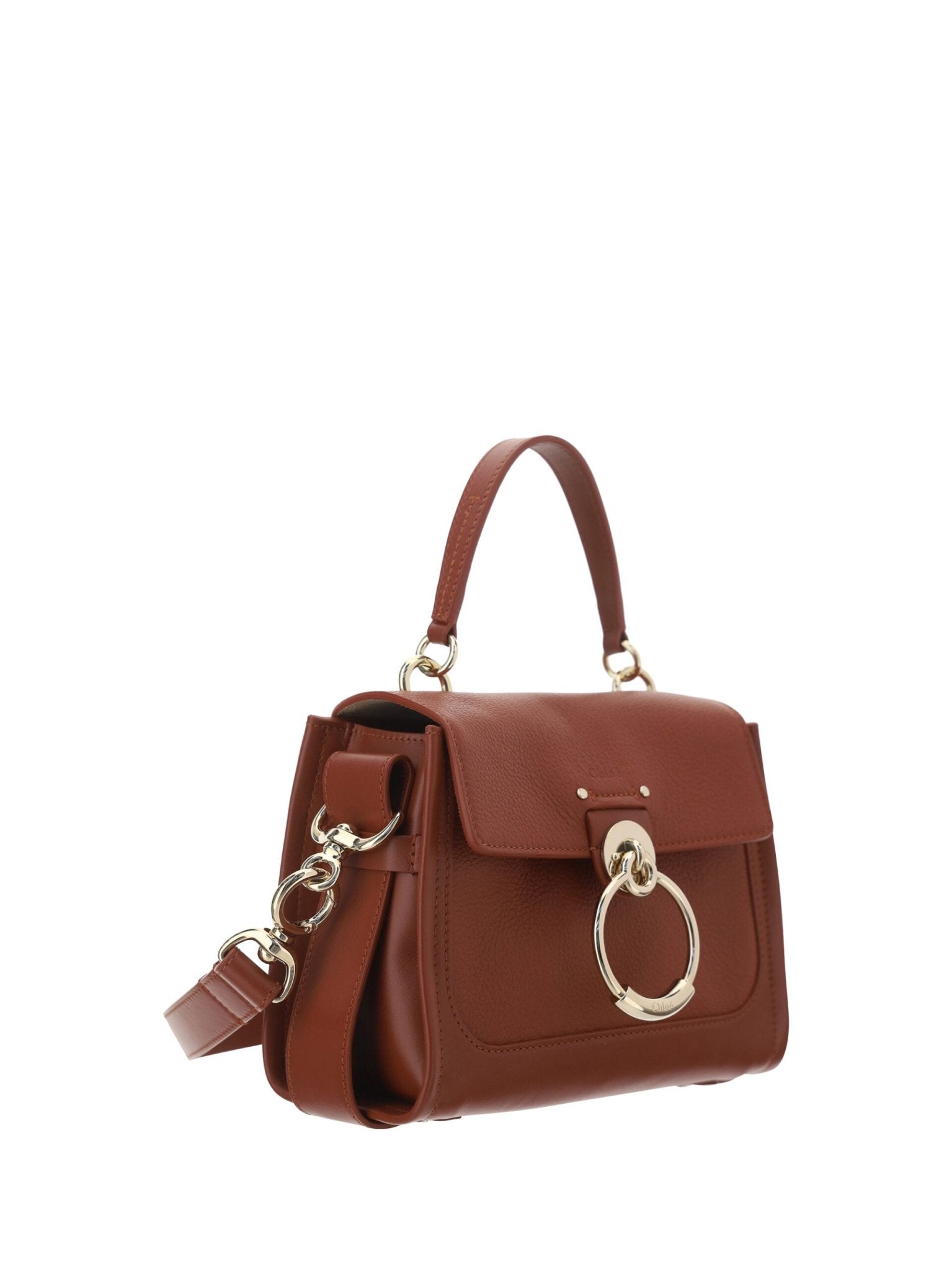 Chloé Chloé Brown Calf Leather Tess Handbag - Luxury | PrivéPolai