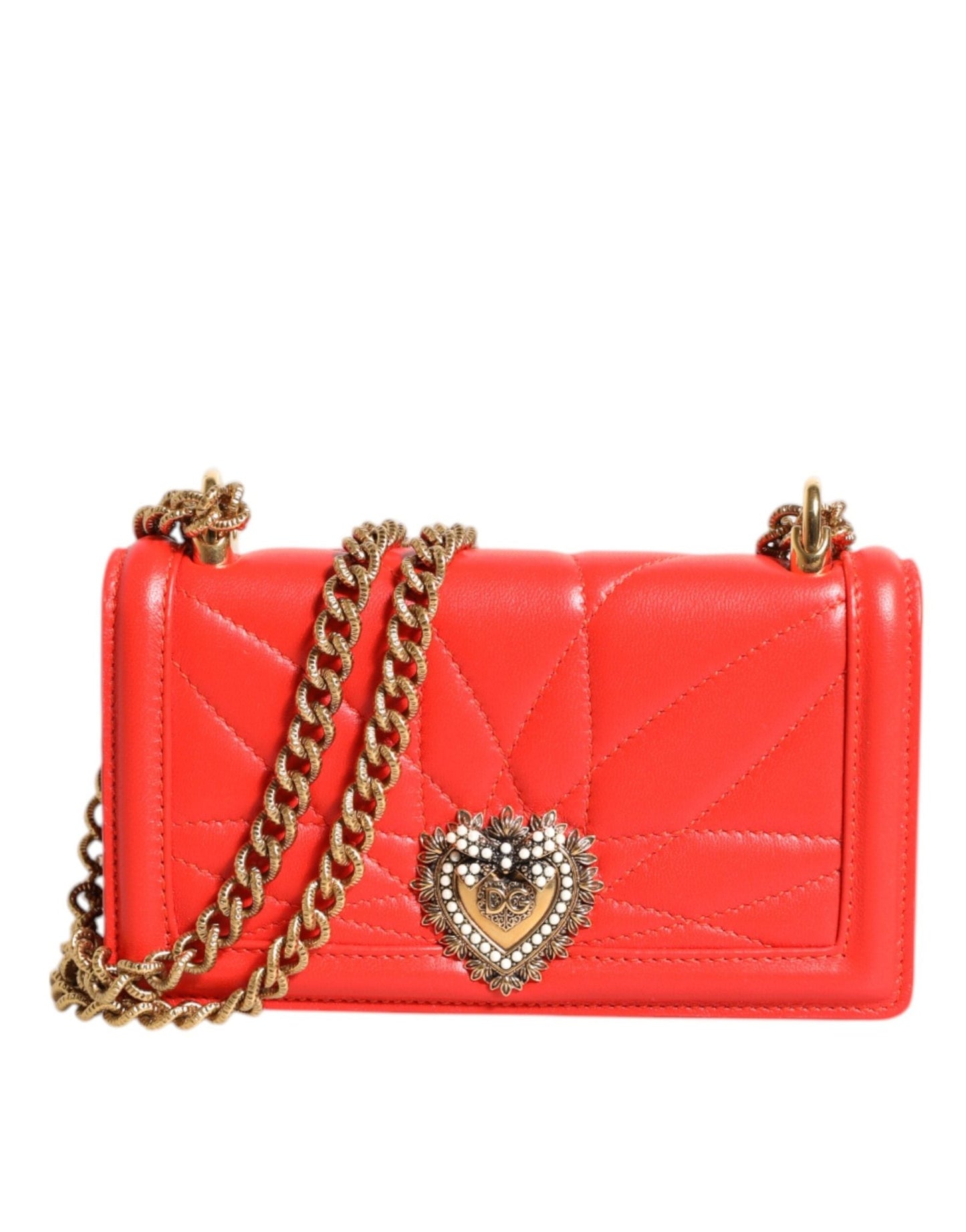Dolce & Gabbana Red Leather Quilted Devotion Crossbody Phone Cover Bag – luxury by Dolce & Gabbana | PrivePolai