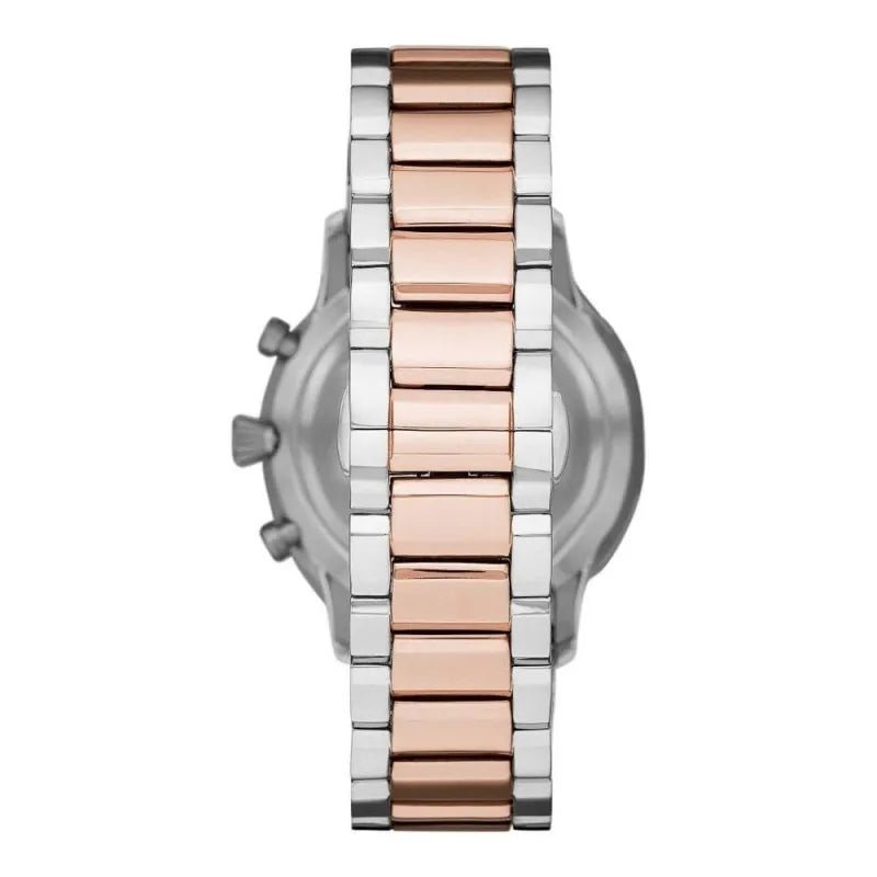 Emporio Armani Emporio Armani Silver and Bronze Steel Chronograph Watch - Luxury | PrivéPolai