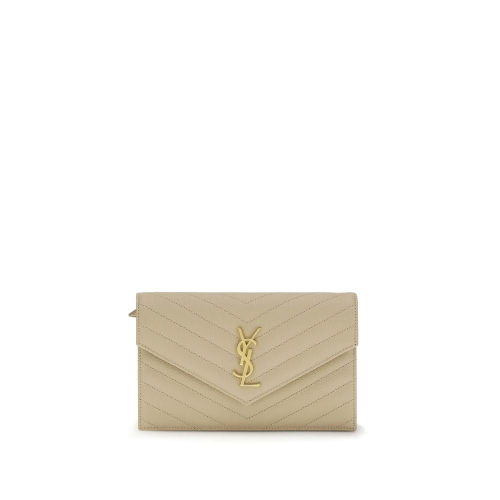 Saint Laurent Saint Laurent Beige Calf Leather Bos Taurus Shoulder Bag - Luxury | PrivéPolai