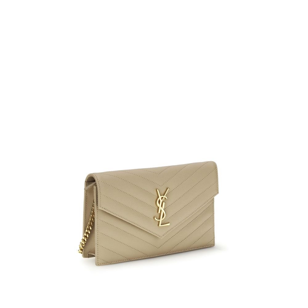 Saint Laurent Saint Laurent Beige Calf Leather Bos Taurus Shoulder Bag - Luxury | PrivéPolai