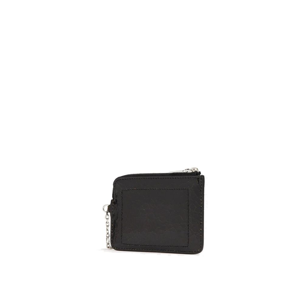 Alexander McQueen Black Crackle Leather Clutch – product photo 2 | Privé Polaï