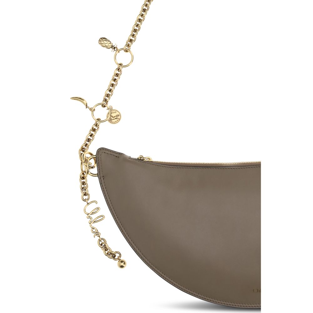 Chloé Icons – Grey Leather Chain Shoulder Bag – product photo 3 | Privé Polaï