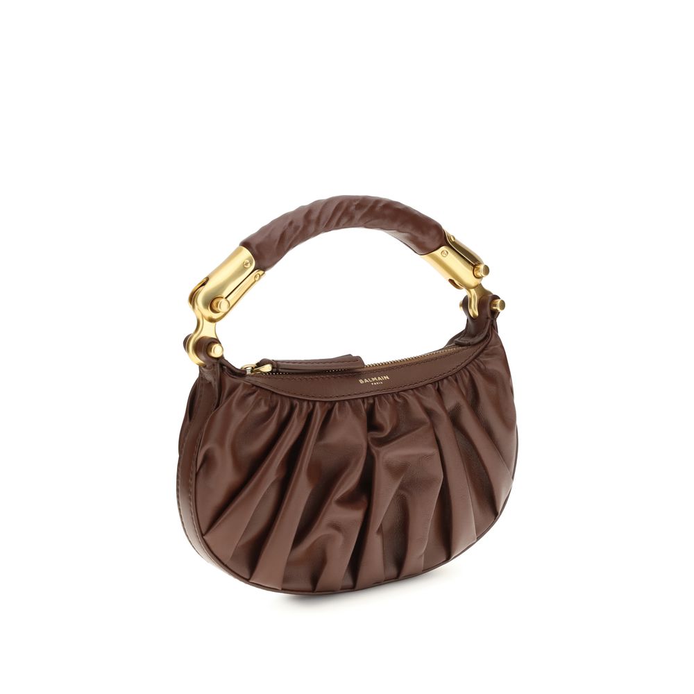 Balmain Ébène Mini smeđa torbica od antilopa