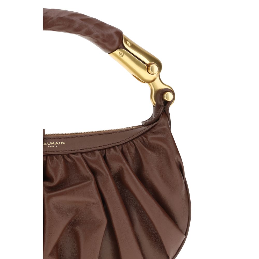Balmain Ébène Mini smeđa torbica od antilopa