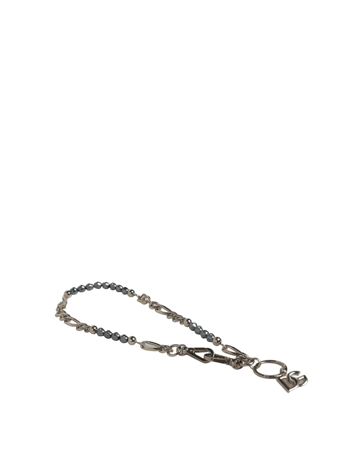 Dolce & Gabbana Silver Tone Chain Signature DG Logo Pendant Necklace